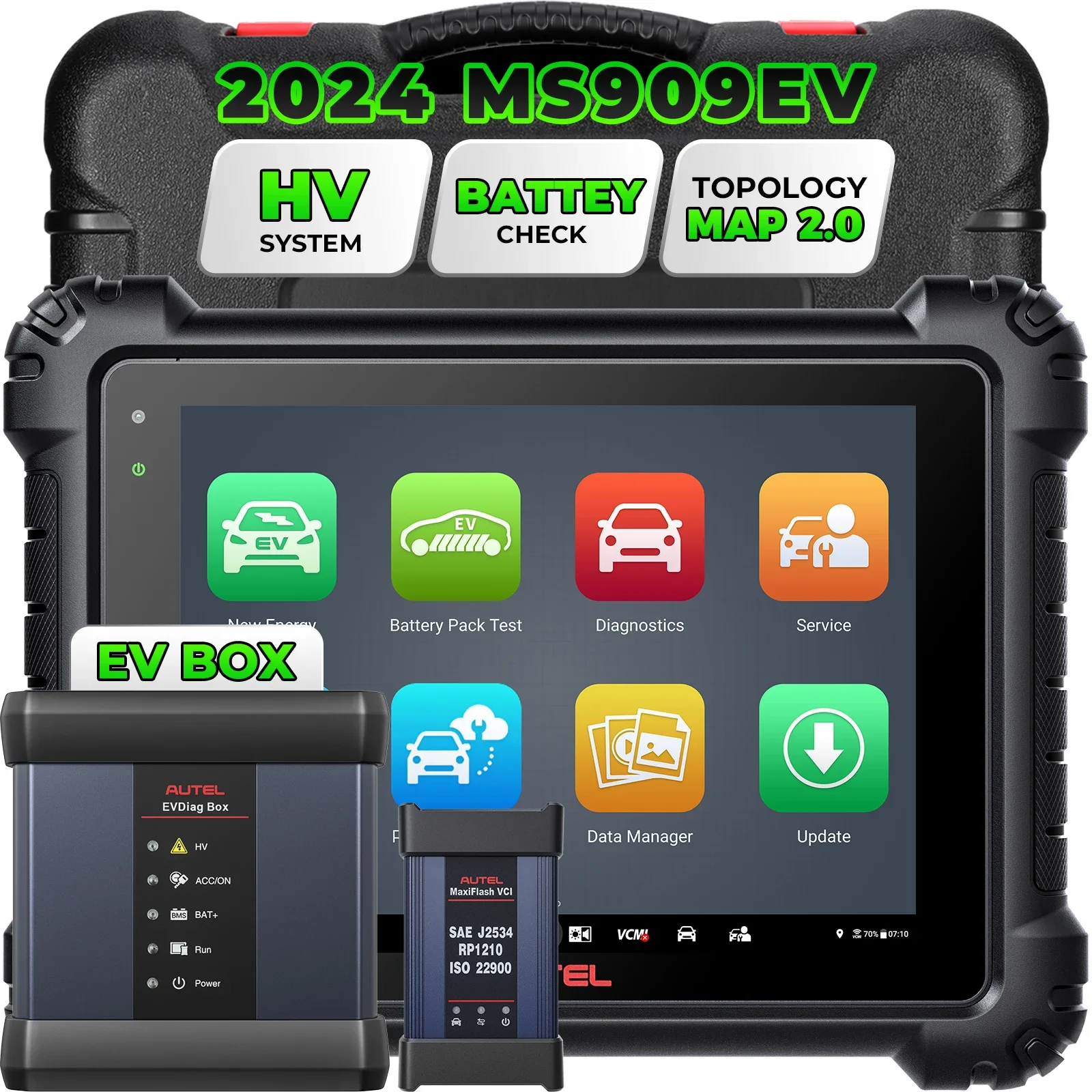 2024 Autel Maxisys Ms909ev Ms 909 Ms909 Ev Altar Maxi Sys Ms908s Ms908p Высоковольтный профессиональный