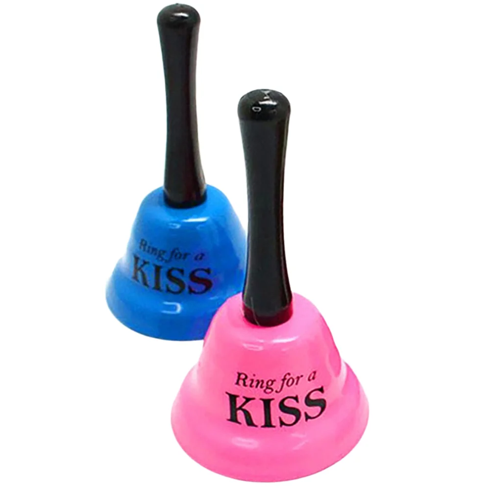 

2pcs Iron Hand Bells Table Bells Portable Party Funny Bells (Random Color)