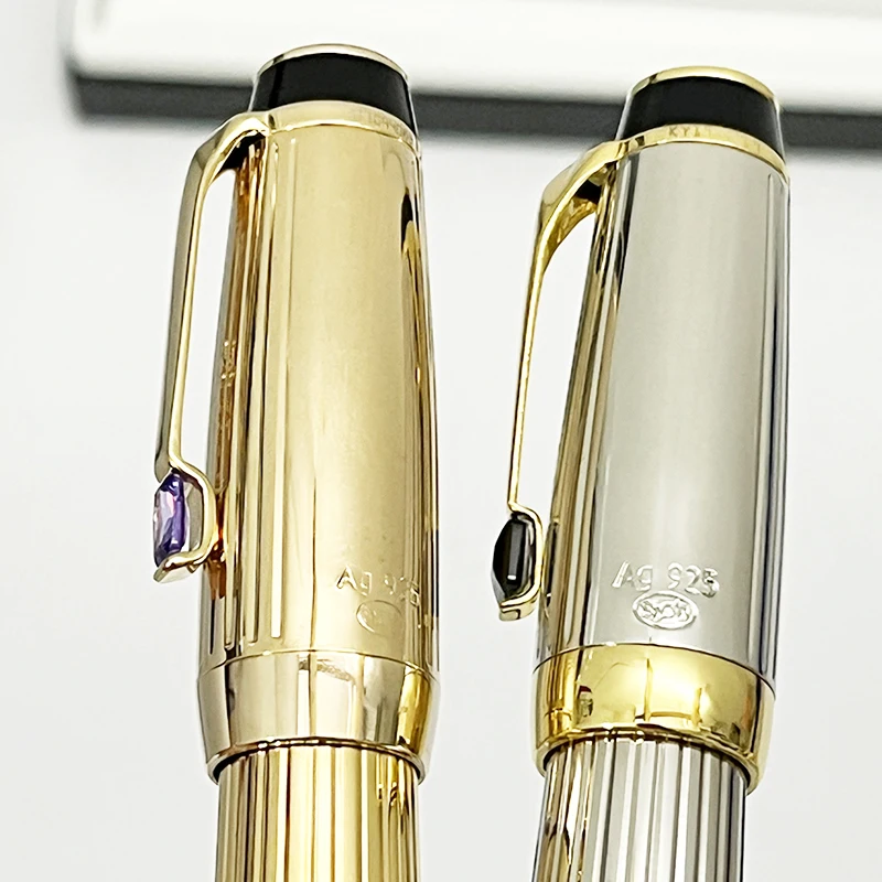 

Luxury Bohemian Rollerball Fountain Pen AG925 Material Design Diamond Clip Writing Smooth MB Boheme With Serial Number