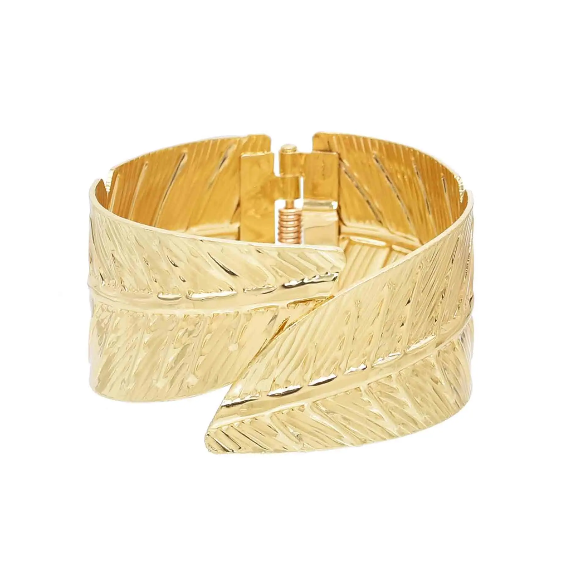 Модный Женский Браслет В Стиле Панк С Узором Виде Сусального Золота Широкий