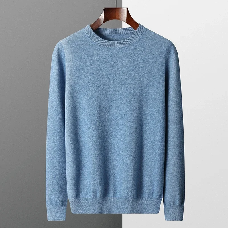 Мужской пуловер с круглым вырезом из 100% чистого кашемира осень и зима новый
