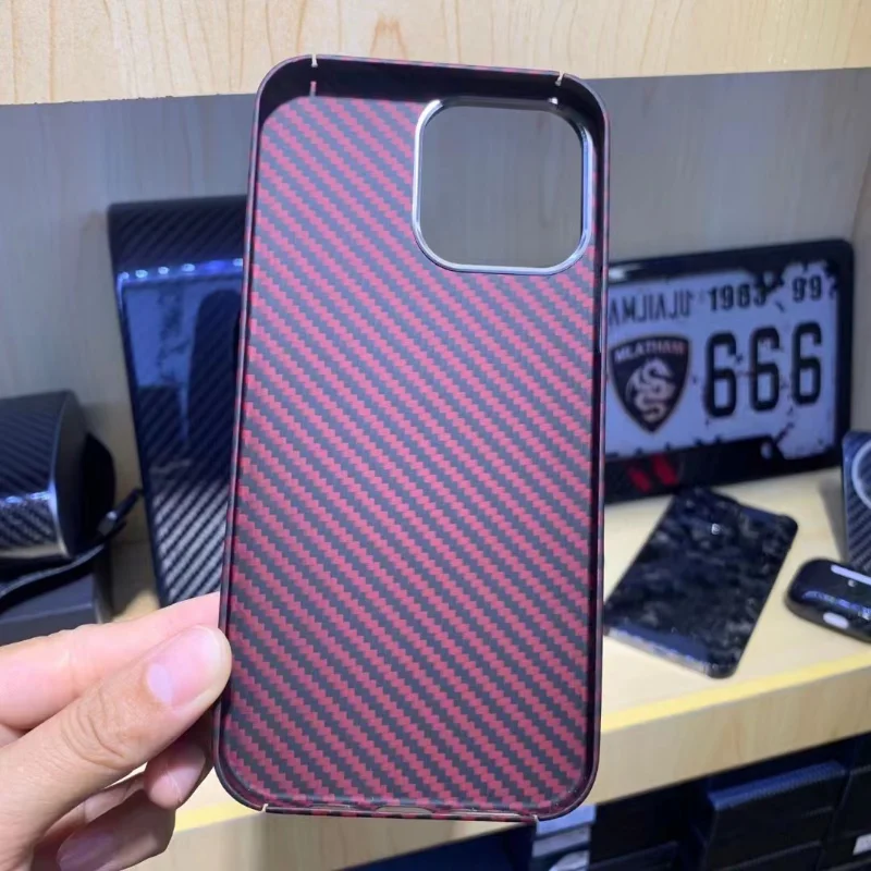 Carbon Fiber Case for IPhone 13 Mini 13Pro Max 13 Case Aramid Fiber Lens Metal Ring Phone Protective Cover for IPhone 13 Pro