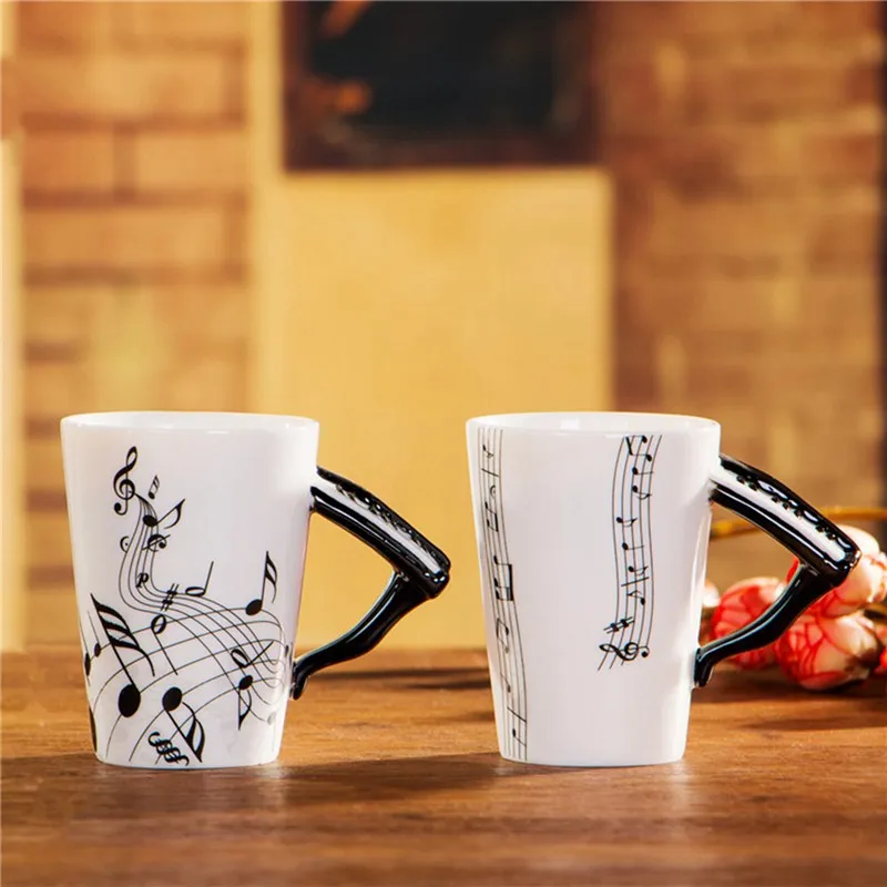 

Creative Novelty Piano Handle Ceramic Cup Coffee Milk Cup Personality Mug Unique Instrument Gift Cup