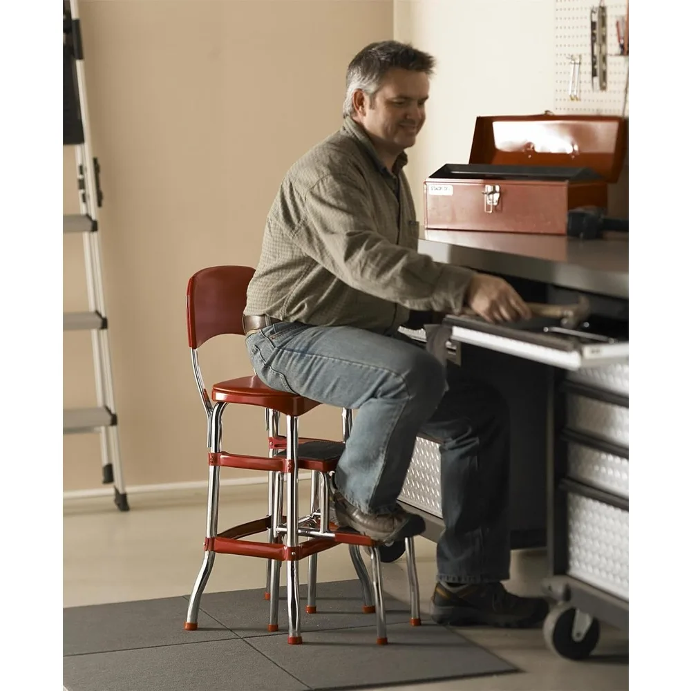 Ретро фотостул COSCO скользящий красный