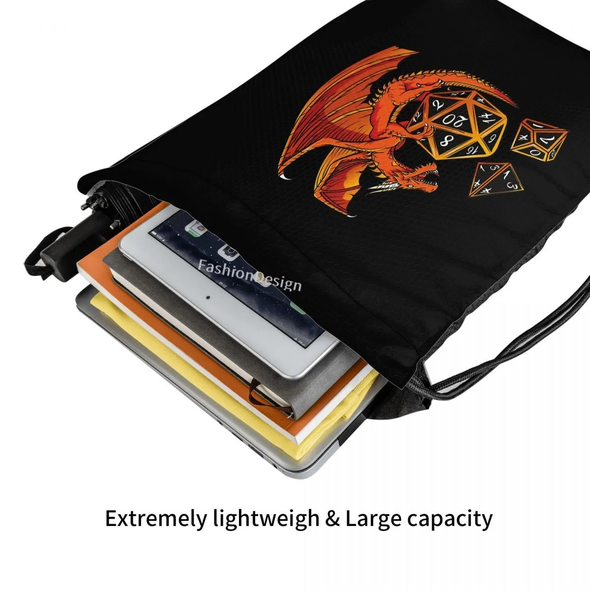 The Dice Dragon игра DnD Сумки на шнурке для пеших прогулок унисекс водонепроницаемое