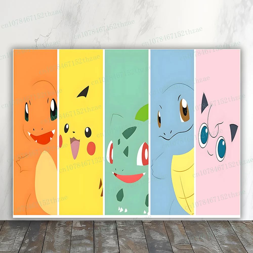 Pokemon Birthday Party Photo Background Baby Shower Photography Backdrop Cartoon Banner Decoration