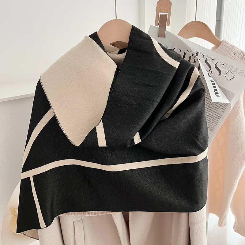 

New Warm Shawl Poncho Winter Scarf Women Fashion Cashmere Blanket Scarves Pashmina Bufanda Echarpe Design Casual Warm Poncho