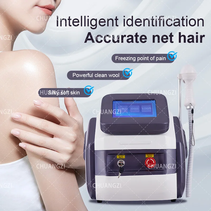 

808 Diode Removal Machine Professional Ce Approval Eos-Ice 755nm 808nm 1064nm Hair Remove Salon 3 Wavelength 2023 New