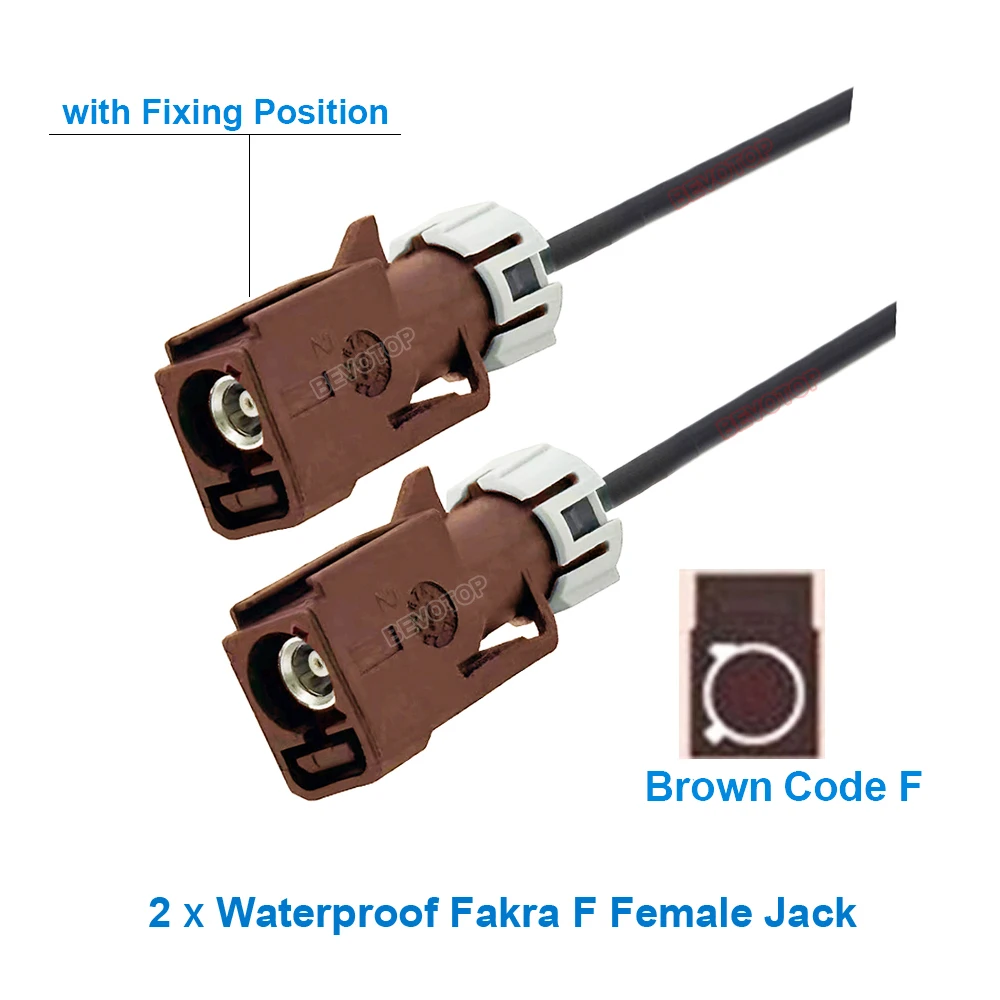 1 шт. водонепроницаемый кабель Fakra с коричневым кодом F мама на фиксацией