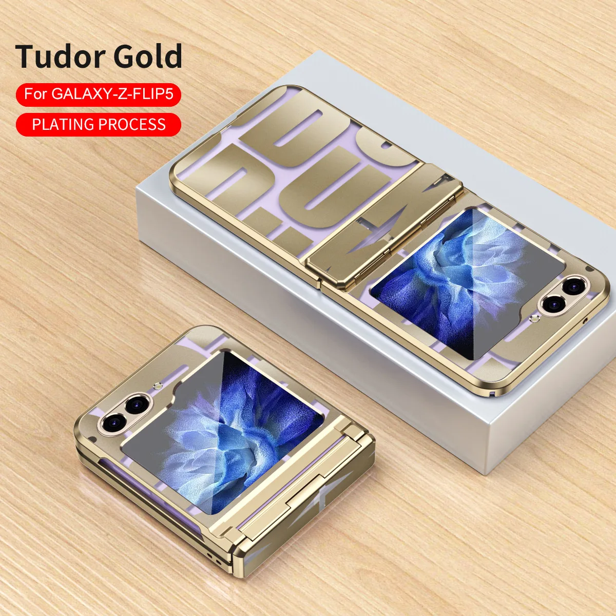 

Plating Phone Case for Samsung Galaxy Z Flip 5 4 3 Flip5 Flip4 Flip3 5G Transparent Hinge Protection Anti-drop Shockproof Cover