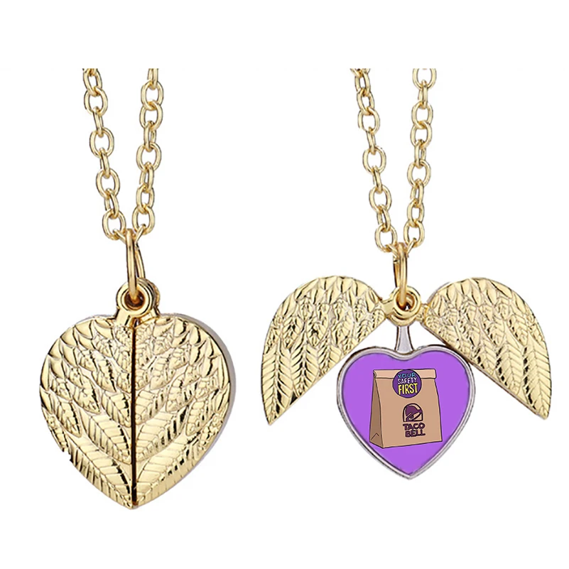 

Taco Bell Togo Ecv Heart Active Angel Wing Necklace Beautiful Pendant Fashion Jewelry