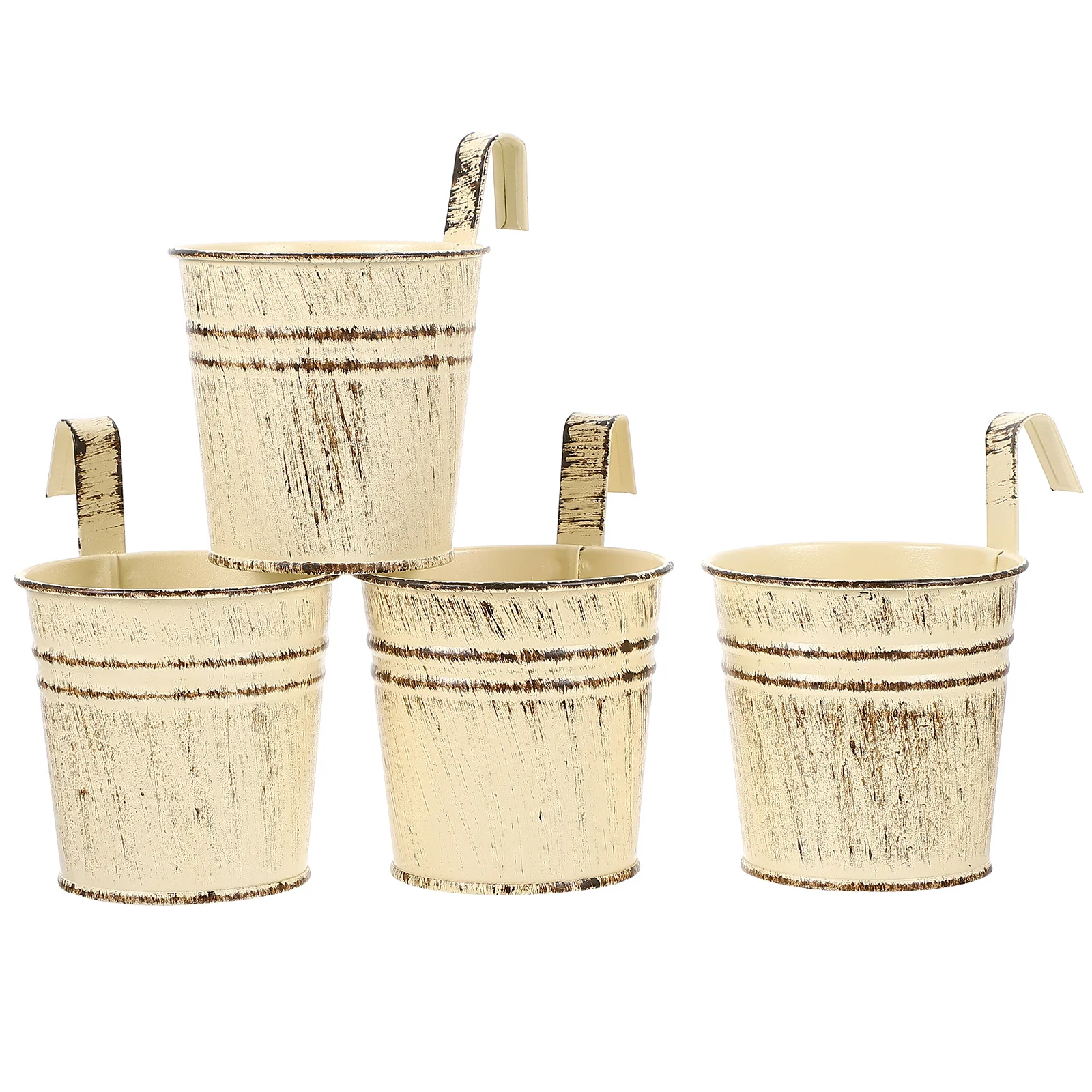 

4Pcs Succulent Planters Iron Flower Pots Simple Pensile Plant Flower Holders