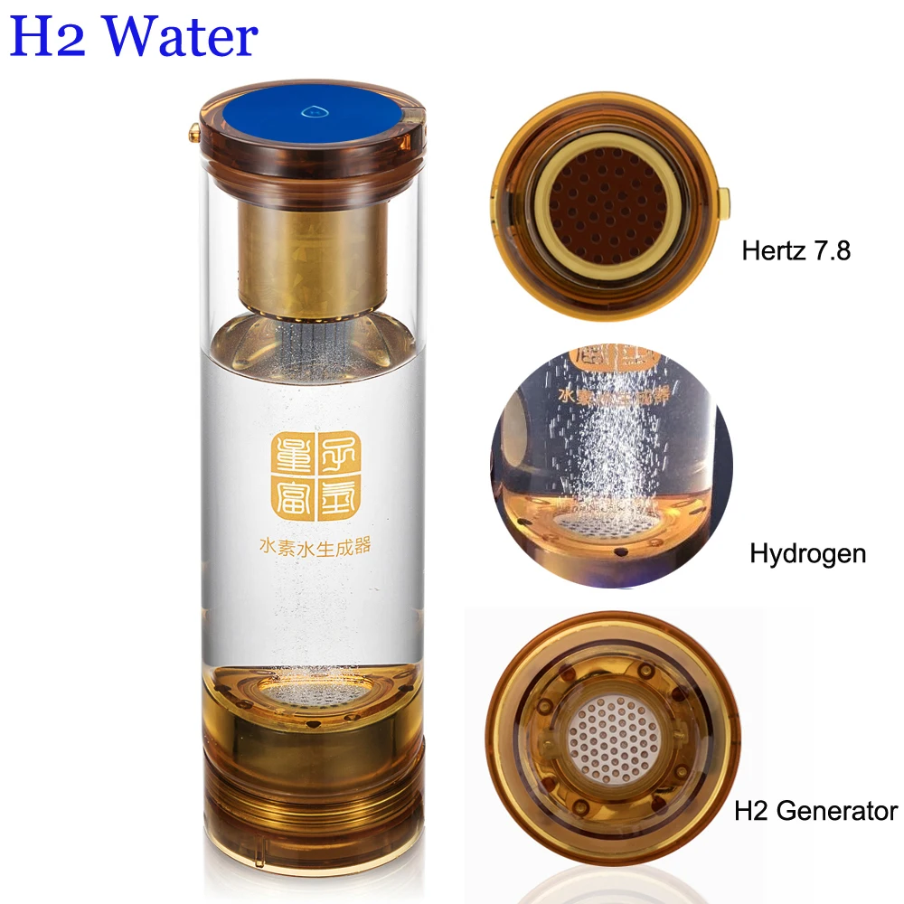 

Generator Hydrogen Water Bottle 7.8Hz Molecular Resonance Effect Technology 600ML Glass Cup Enhance Immunity Of The Human Body