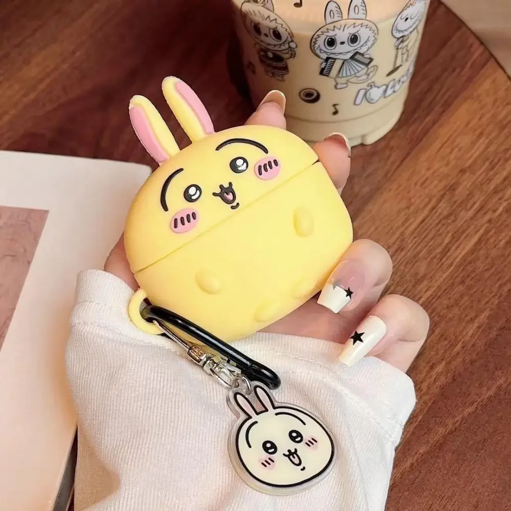 Фото Защитный чехол Kawaii Chiikawa для Airpods Hachiware Usagi, милый чехол для беспроводных Bluetooth-наушников Apple 1 2 3 4 Pro, подарки для девочек №3