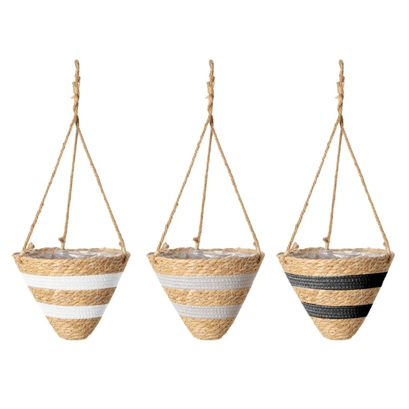 

Woven Hanging Basket Plant Collection Household Accessory DropShip