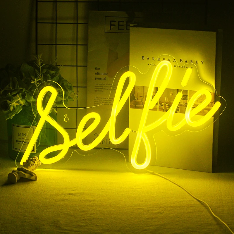 Ineonlife Neon lamp Selfie Sign Light Mural Wedding Restaurant Bedroom Home Wall Marriage atmosphere Photograph Party wall Decor
