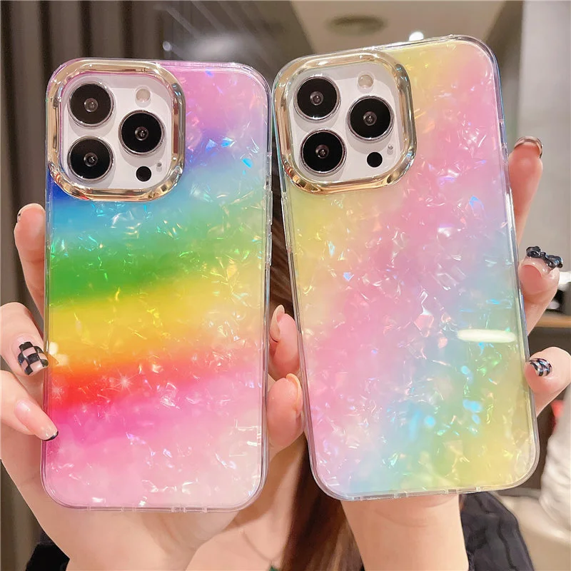 Чехол Leopard rainbow для iPhone совместим с моделями 13 Pro max 12 11 XS XR x 7 8 plus |