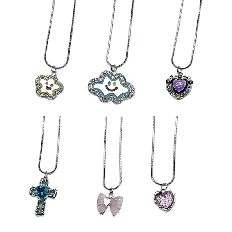 

Любовь Сердце Бантом Лицо Цветок Ожерелье Женский Темперамент Ниша Цепи Ключицы Студенческая Простая Цепь Змеиной Кости 28TF