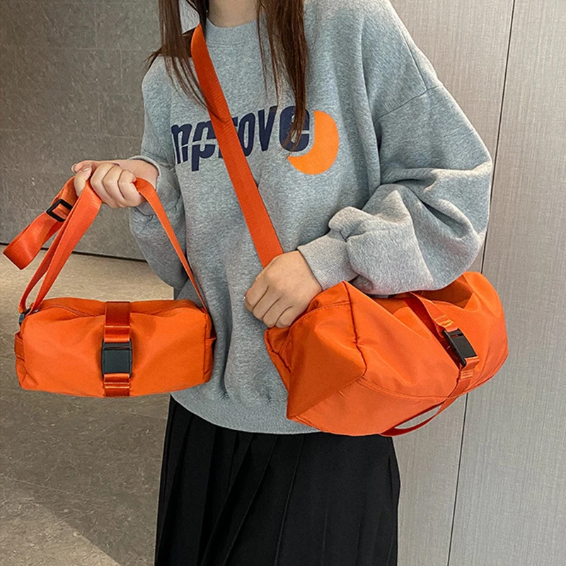

INS Toast Bag Shoulder Bags Women Large Capacity Crossbody Messenger Bag Green Orange Black Durable Travel Bag Large And Small