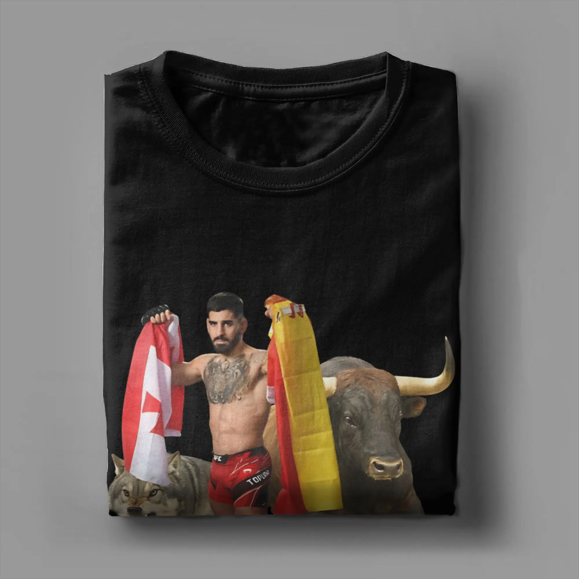 Фото 2026 El Matador Ilia Topuria Merch Мужские и женские футболки из 100% хлопка с графическим принтом №3