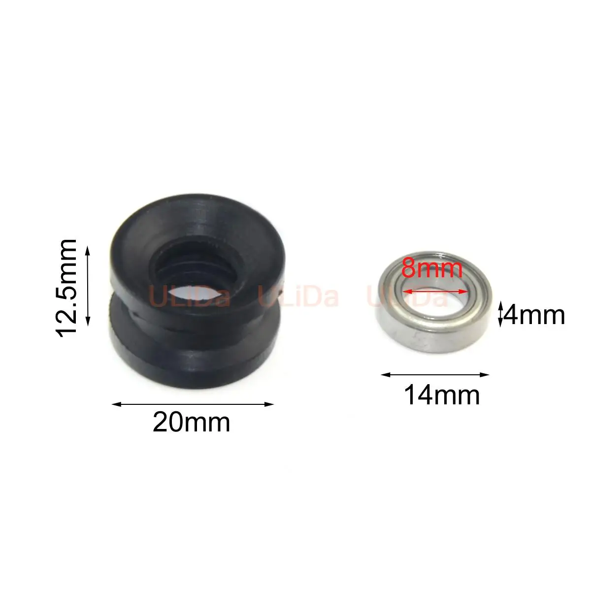 Держатель подшипника вращающейся трубки + подшипник MR148ZZ для выровняемой модели