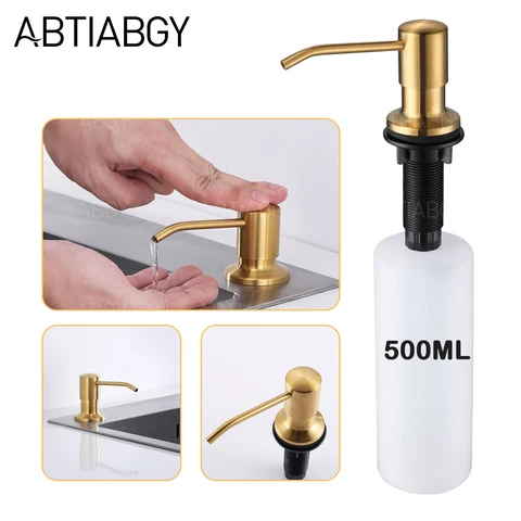 Диспенсер для жидкого мыла ABTIABGY, матовый золотой