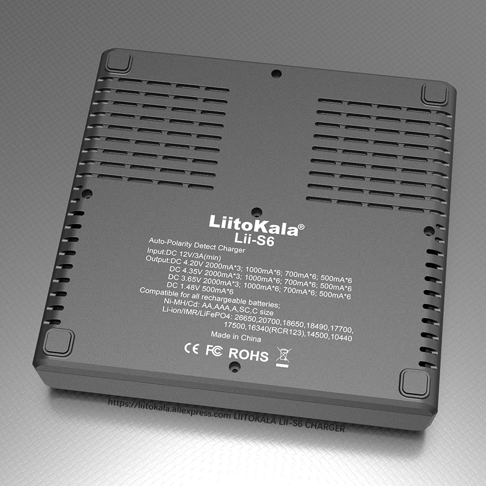 LiitoKala Lii-S6 Lii-PD4 Lii-500 Зарядное устройство 18650 6-слотовое обнаружение автомобильного