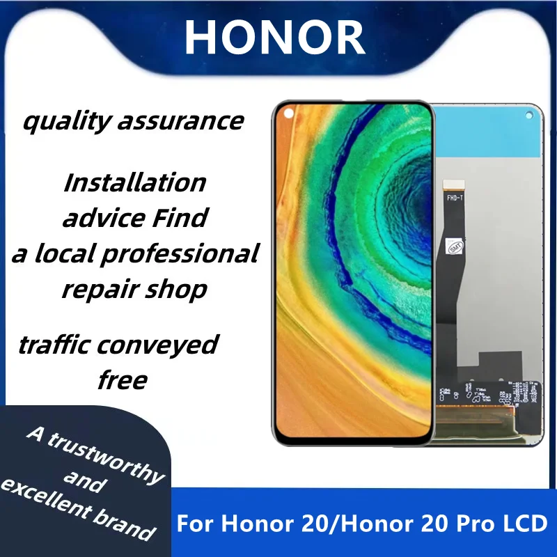 

Оригинальный ЖК-дисплей для Huawei Honor 20, цифровой преобразователь сенсорного экрана в сборе, для Honor 20pro, Ремонт экрана