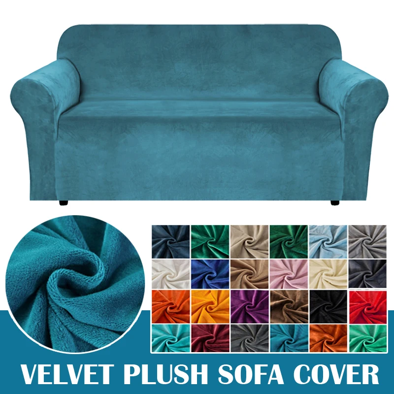 

Thick Velvet Sofa Cover 1/2/3/4 Seater Elastic L Shaped Corner Sofa Cover for Living Room Sofa Cover for Sofa Couch Armchair
