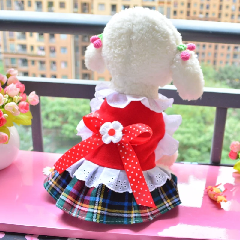 

Spring Dog Dress Cute Girl Dog Clothes Skirt Wedding Costumes Puppy Dresses Yorkshire Pomeranian Poodle Schnauzer Pet Clothing