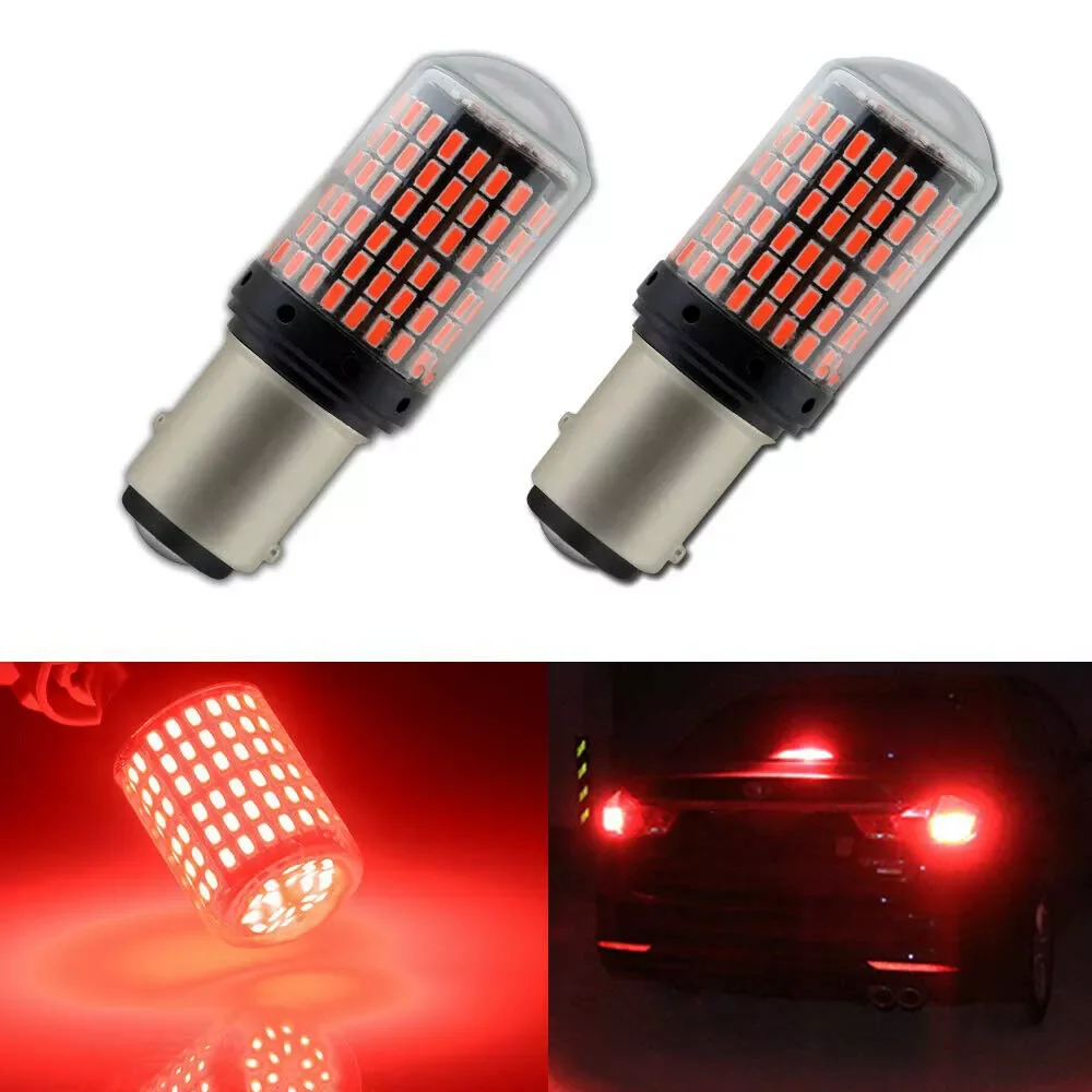 

LED Light Auto P21W BAY15D 1157 Canbus Red Lamp 3014 144SMD Error Free