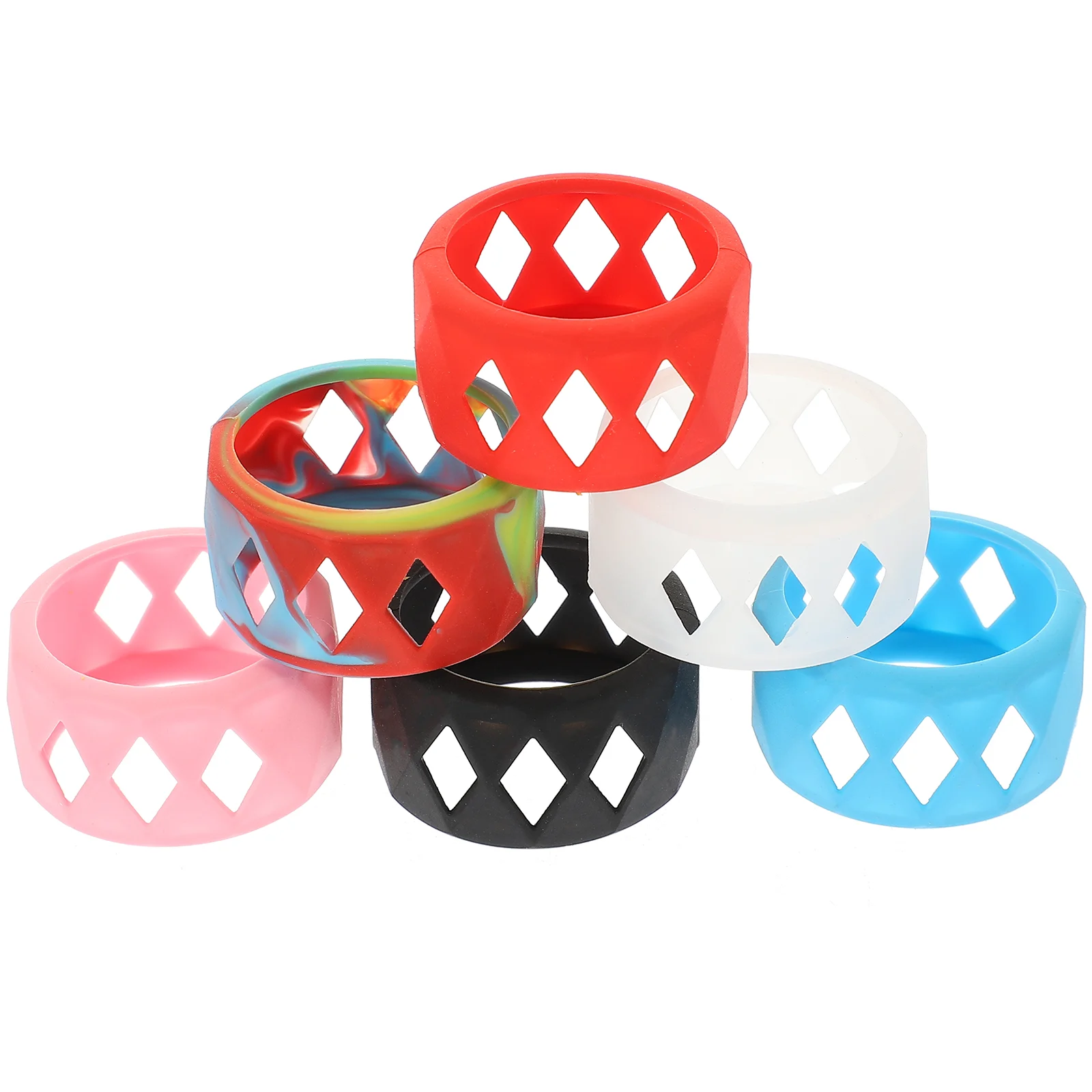 

Ring Silicone Non Skid Band Antihollow Out Protection Sleeves Supple Soft