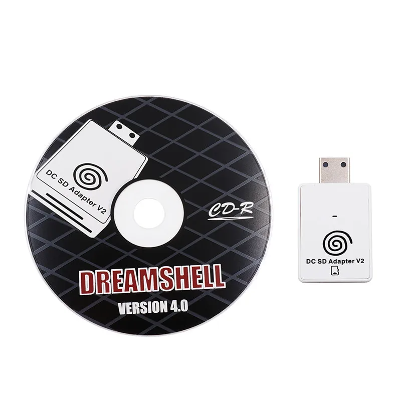 Upgrade version Second-generation SD Card Reader Adapter + CD with DreamShell_Boot_Loader for DC Dreamcast Game Console