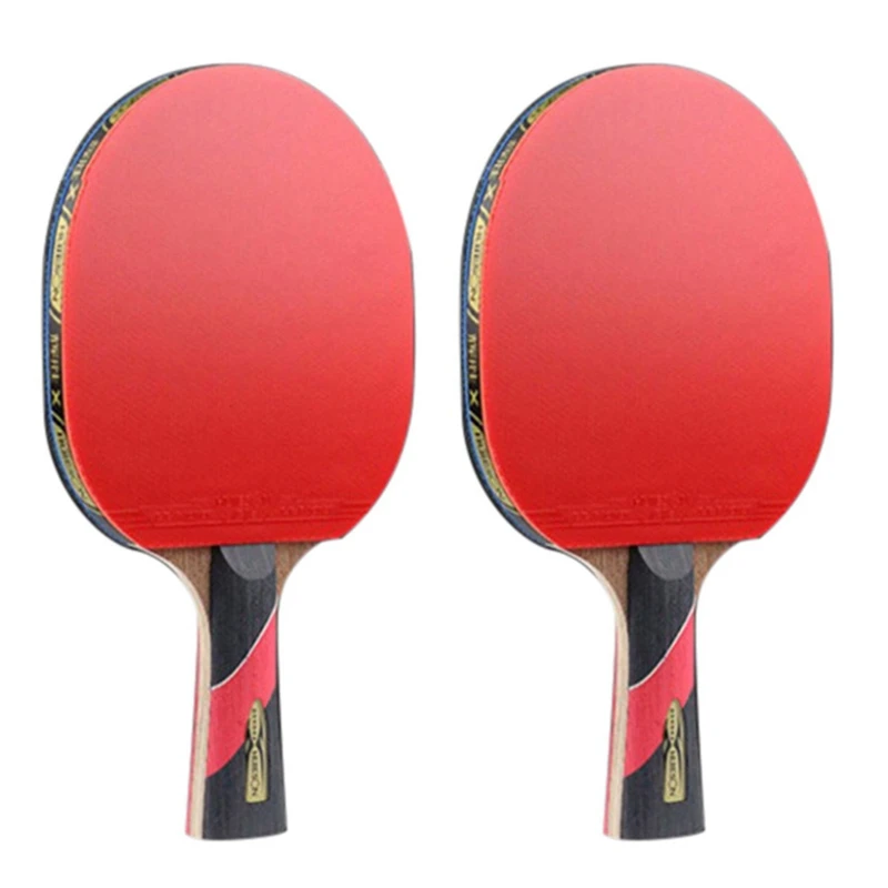 

Top!-2X Huieson Super Powerful Ping Pong Racket Bat,6 Star Table Tennis Racket Sticky Pimples(Penhold-Hands Grip)