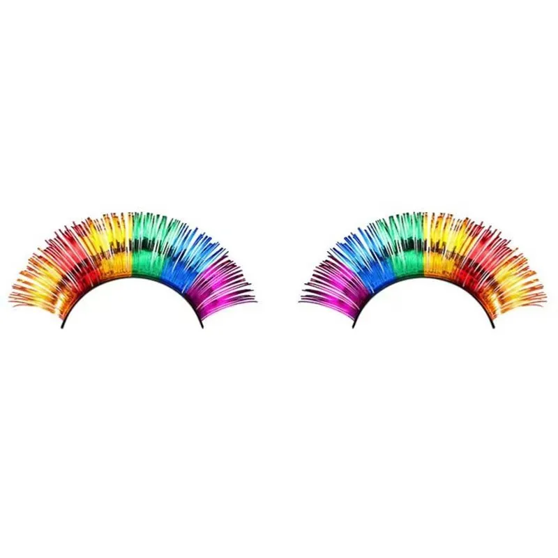 

Children's Day Holiday Eyelashes Stage Makeup Exaggerated Rainbow Eyelashes Multi-colored Options