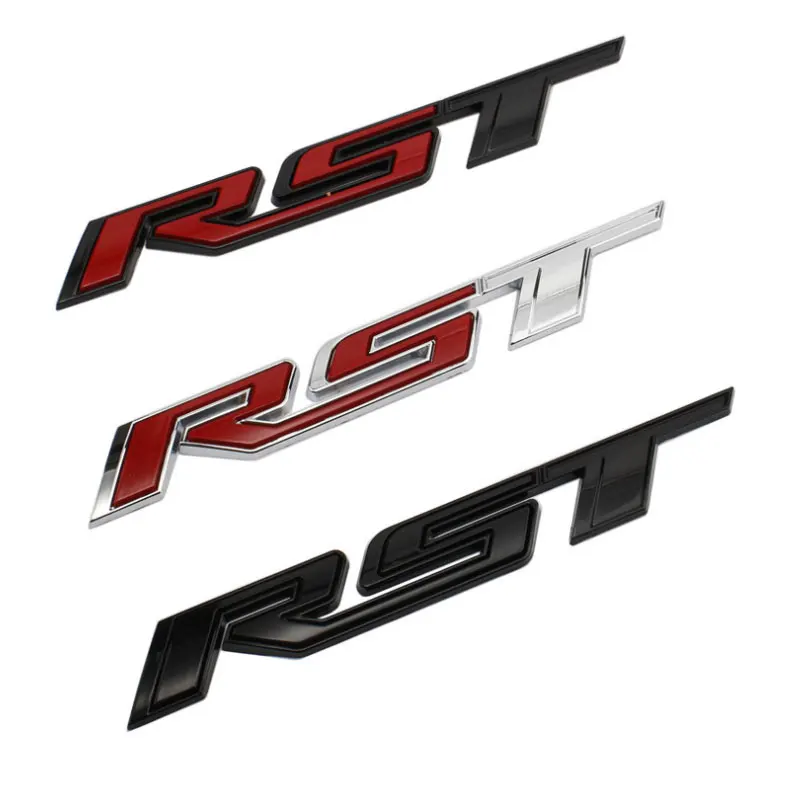

RST letter logo car sticker for new Chevrolet silverado pickup truck rear 3D metal modification accessories standard decals