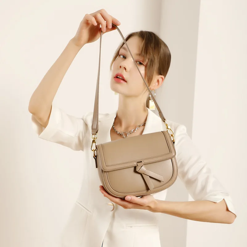 

Женская седельная сумка из 2022 натуральной кожи, высококачественные женские сумки-мессенджеры на плечо, брендовые дизайнерские маленькие с...