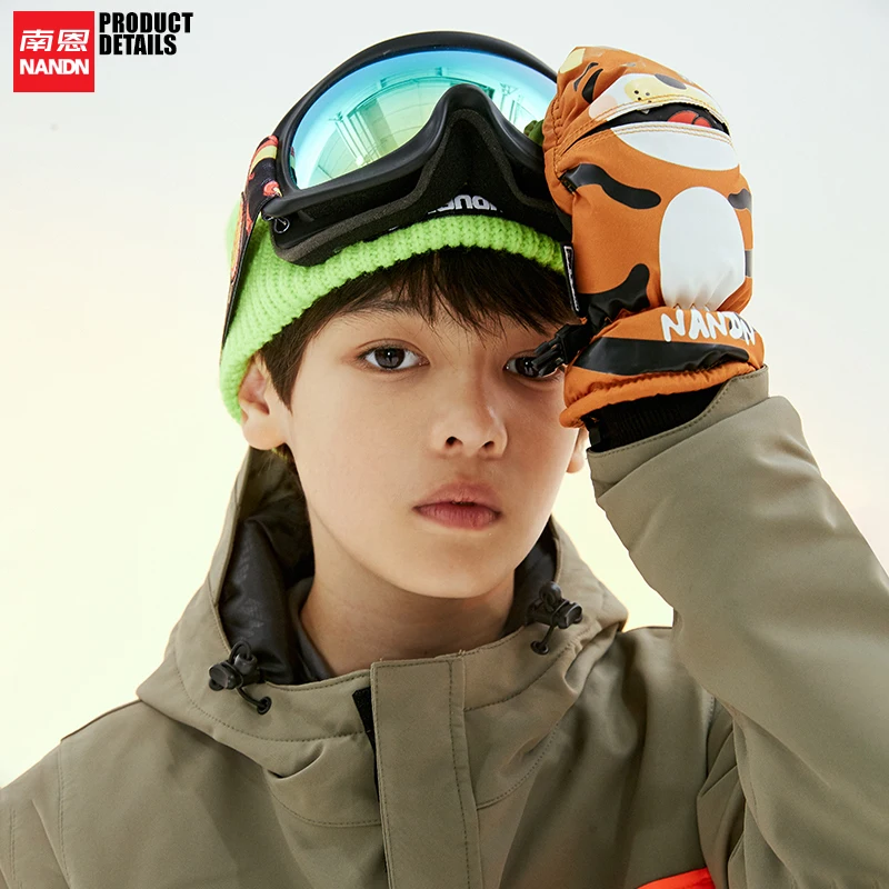 

NANDN Children's ski gloves warm waterproof windproof outdoor sports gloves ride winter gloves
