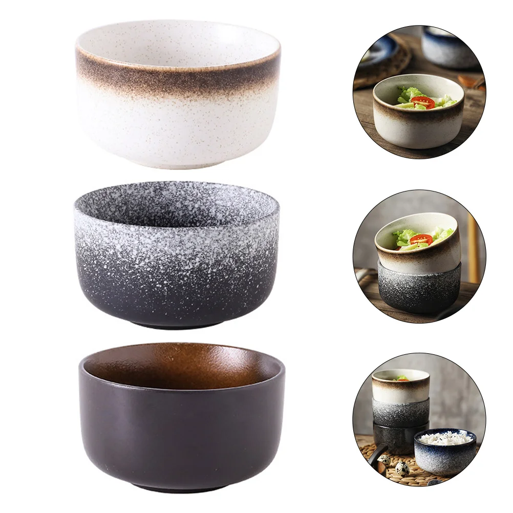 

3 шт. керамическая миска в японском стиле глубокая внутренняя миска для супа миска для лапши посуда
