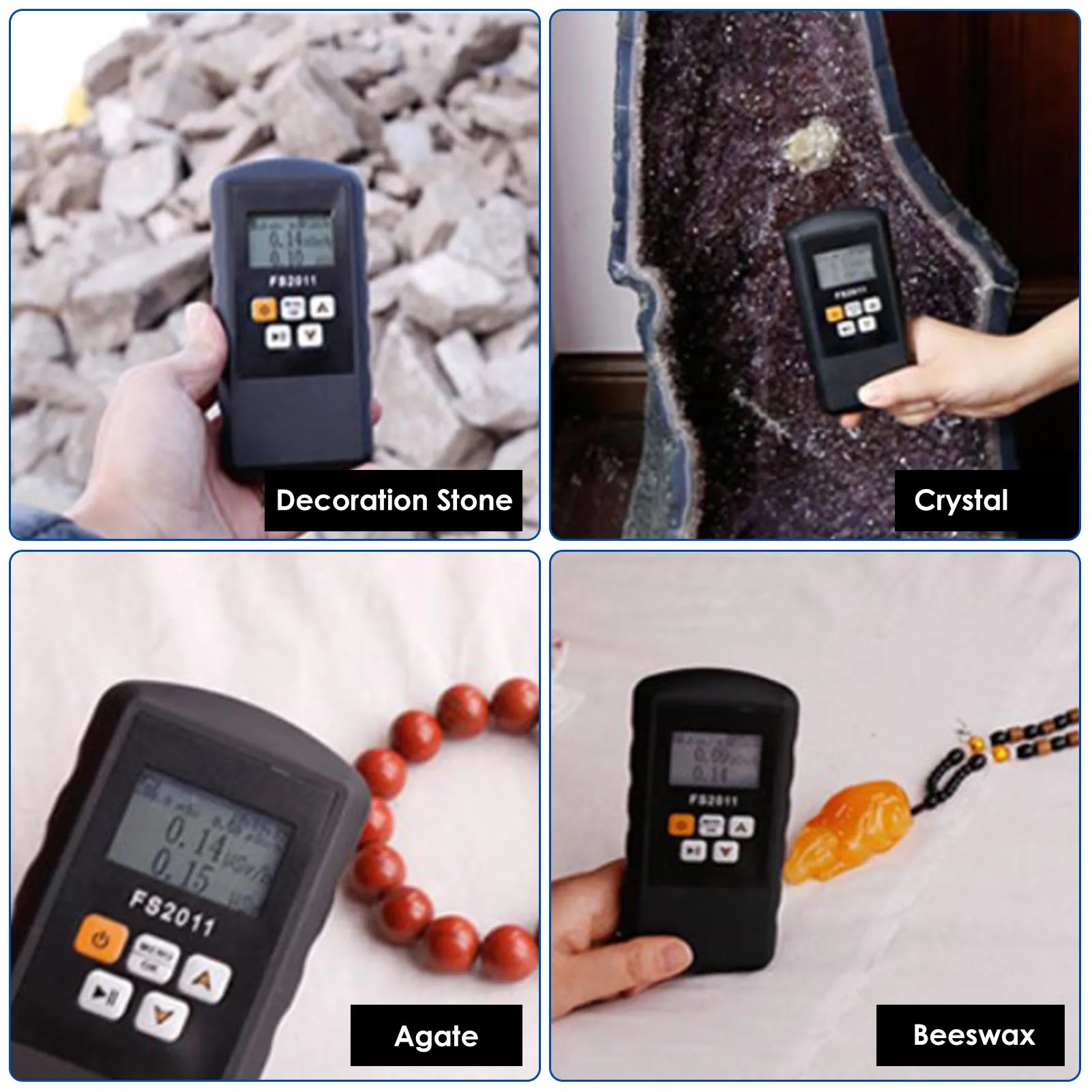 

Geigercounter Radiation Detector LCD Marble Radioactive Tester Dosage Alarm Handheld Household Laboratory Radioactive Detectors