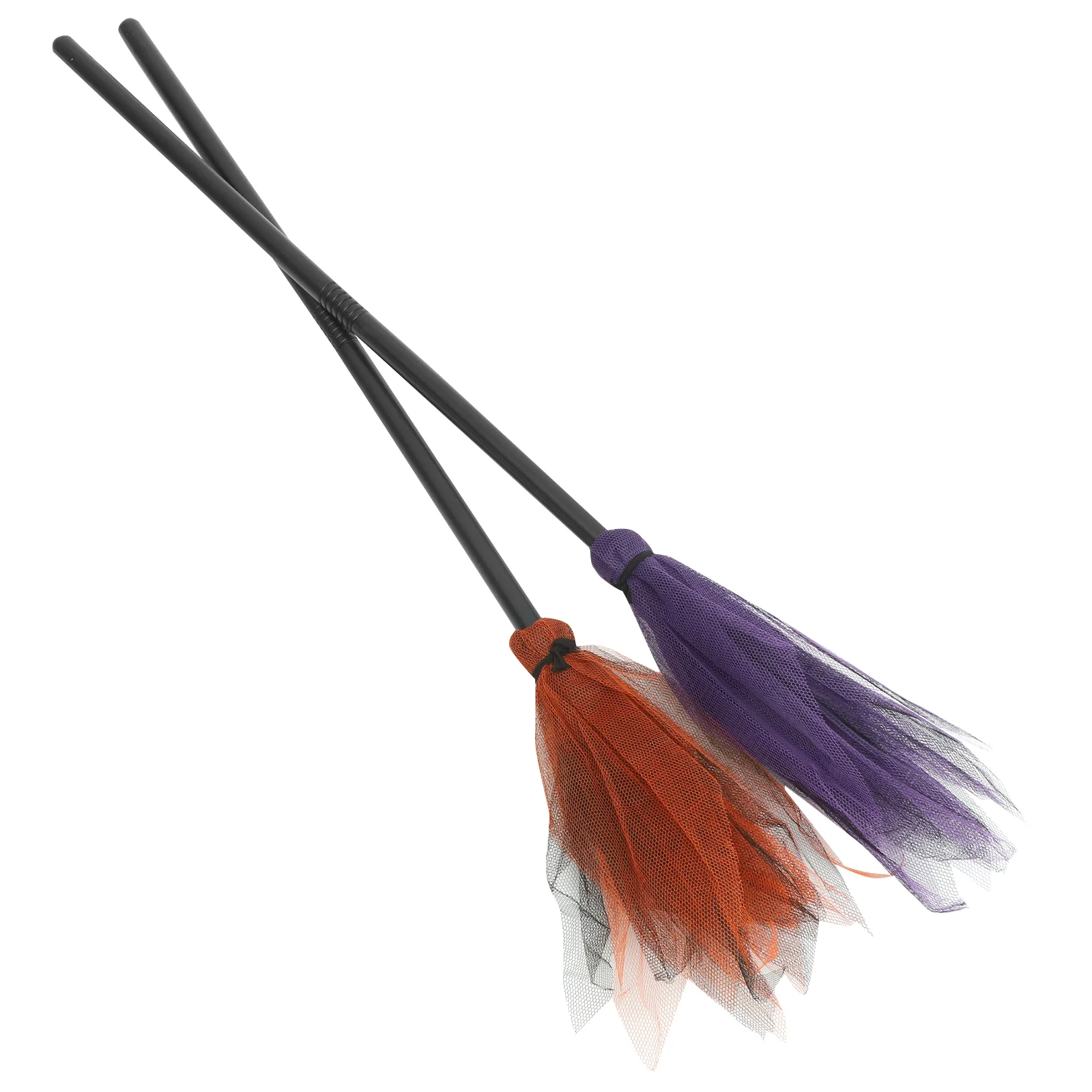 

2 Pcs Halloween Decorations Witch Costume Accessories Broom Props Ornament Child