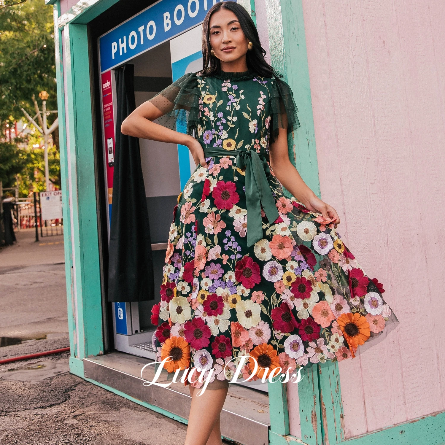 

Lucy Gala Dresses Woman 2024 for Party Dresses for Prom Line A 3D Flowers Women's Evening Dress Fairy Skirt Graduation Gown