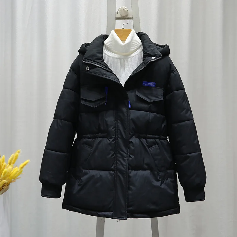 2022 Women Short Jacket Winter Thick Hooded Cotton Padded Coats Female Korean Loose Puffer Parkas Ladies Oversize Outwear