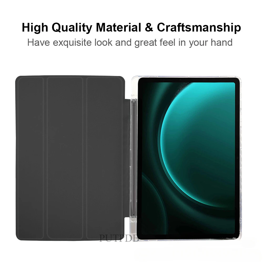 Фото Чехол с держателем для карандашей для Samsung Galaxy Tab S9 FE 10,9 Plus 12,4, чехол для планшета Tab A9 + Plus 11 SM-X216 8,7 дюйма X110 PU Leaher Funda №5