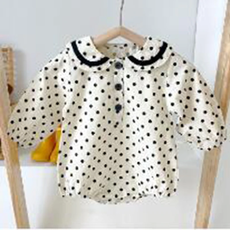 

Spring 0-3Yrs Baby Girl Rompers Kids Girl Dot Long Sleeve Rompers Autumn Infant Baby Girl Newborn Rompers Clothes