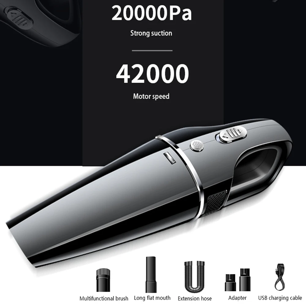 

20000Pa Portable Handheld Vaccum Cleaners 120W High Power Suction Wireless Vacuum Cleaner For Car Home Office