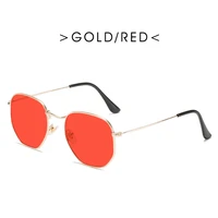 men women sunglasses square polygon sun glasses brand designer retro shades metal frame eyewear top uv400 de sol hombre