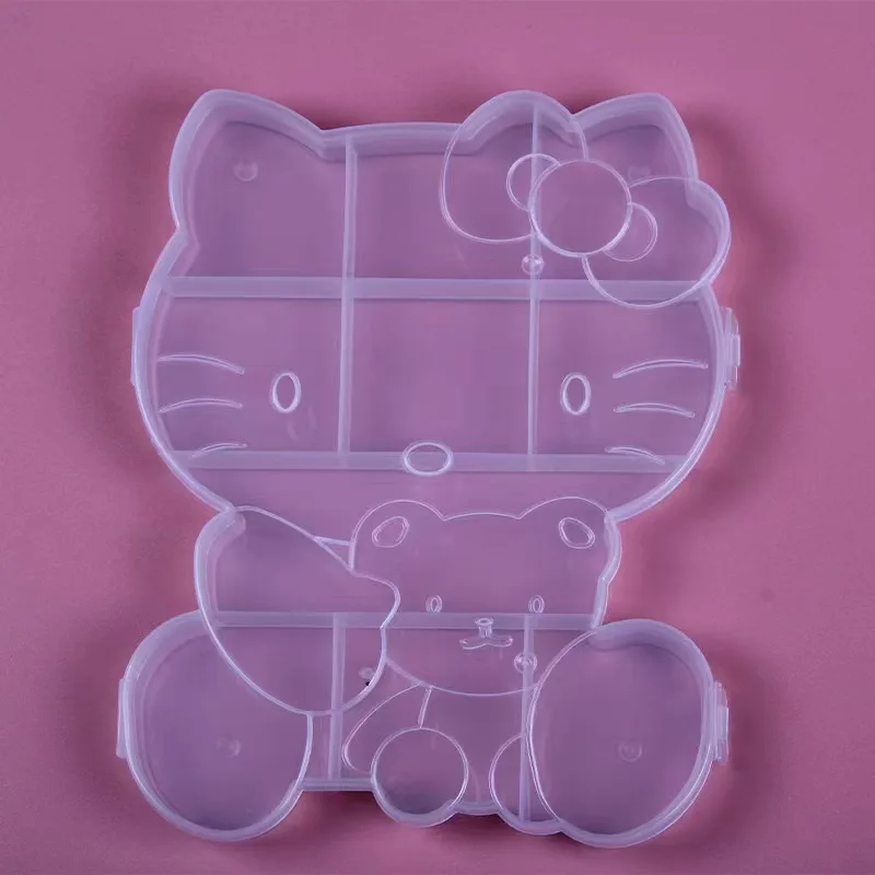 Новый прозрачный пластиковый контейнер для хранения Hello Kitty Sanrio с героями аниме и