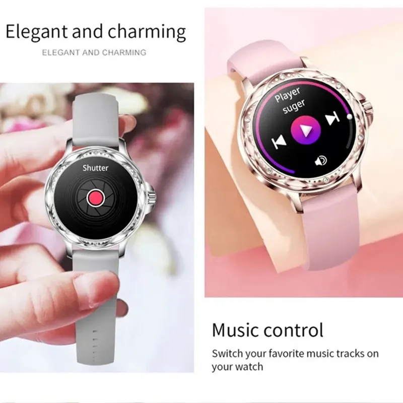 CF12 Smart Watch Women Fashion Wristwatch Bluetooth Call Health Monitoring Female Bracelet Fitness Sports Smartwatch