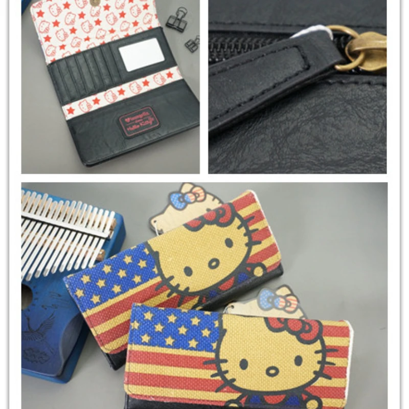 

Kawaii Hello Kitty Wallet Sanrio Coin Purses Bag Bags billetera Anime Pouch Cute Purse Clutch monedero Fashion Large Capacity